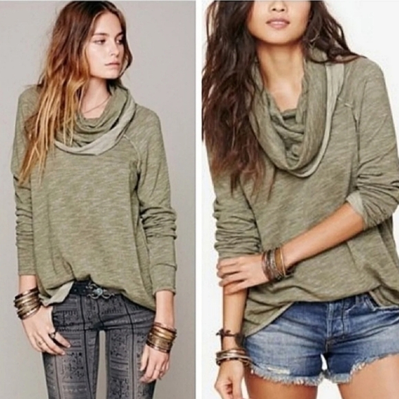 Free People Beach Cocoon Cowl Pullover Size Small - Picture 1 of 7